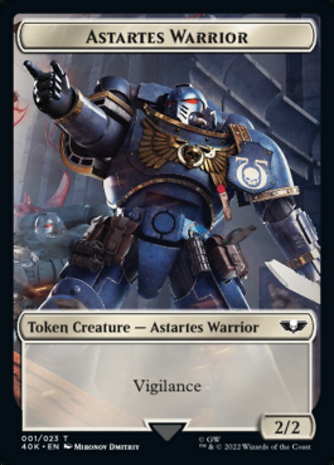 Astartes Warrior // Cherubael Double-sided Token (Surge Foil) [Universes Beyond: Warhammer 40,000 Tokens] | Play N Trade Winnipeg
