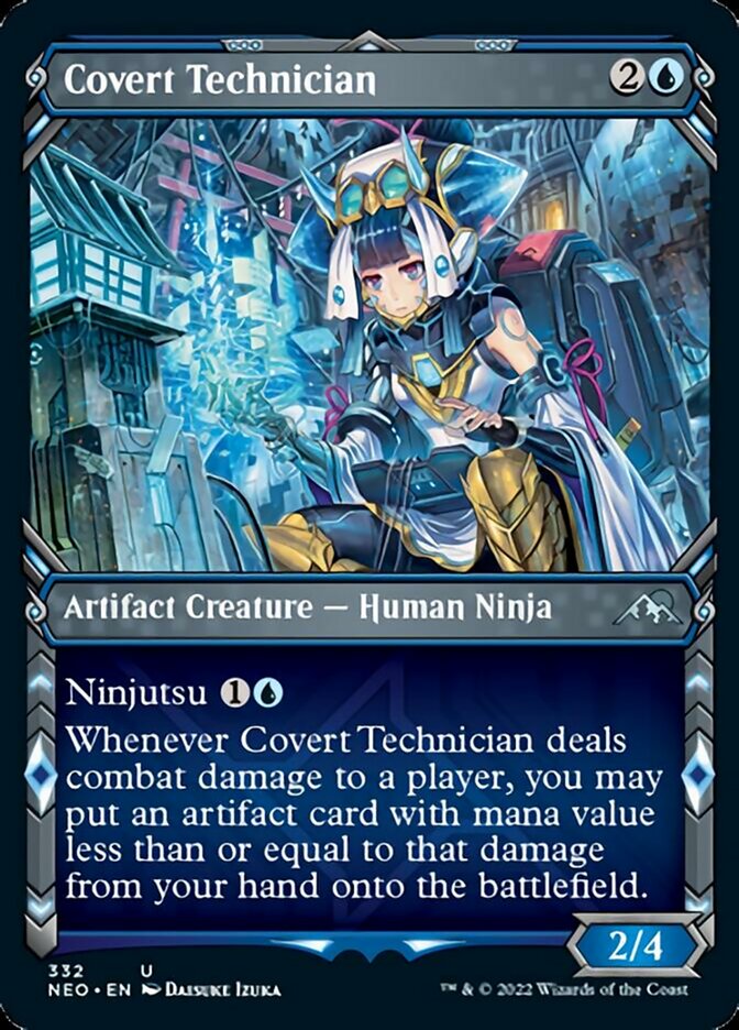 Covert Technician (Showcase Ninja) [Kamigawa: Neon Dynasty] | Play N Trade Winnipeg