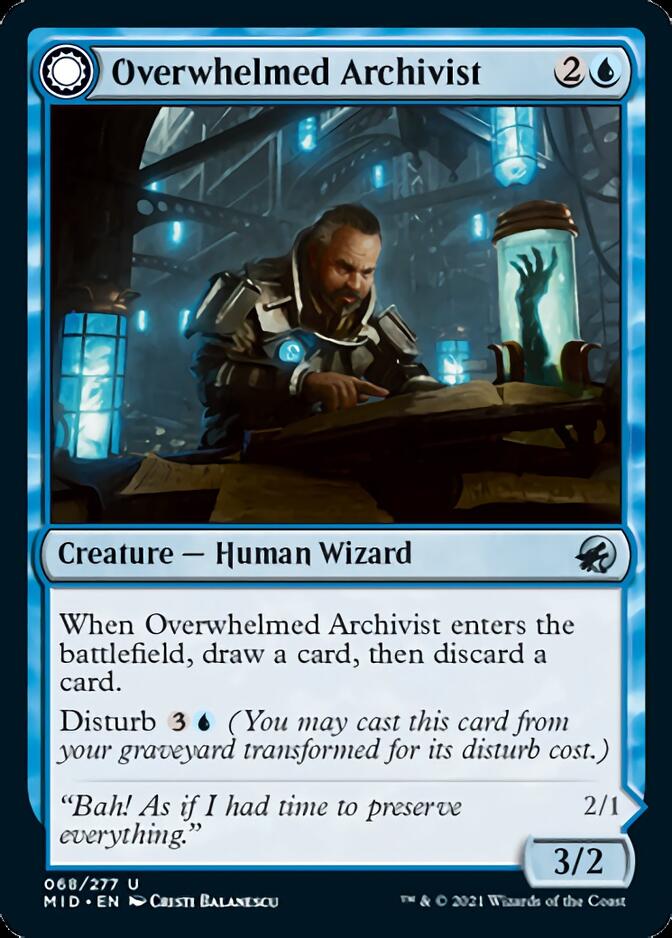 Overwhelmed Archivist // Archive Haunt [Innistrad: Midnight Hunt] | Play N Trade Winnipeg