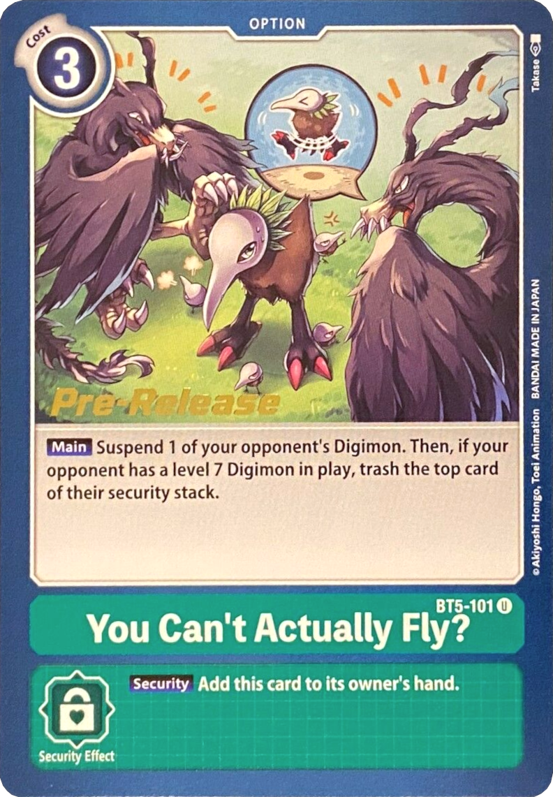 You Can't Actually Fly? [BT5-101] [Battle of Omni Pre-Release Promos] | Play N Trade Winnipeg