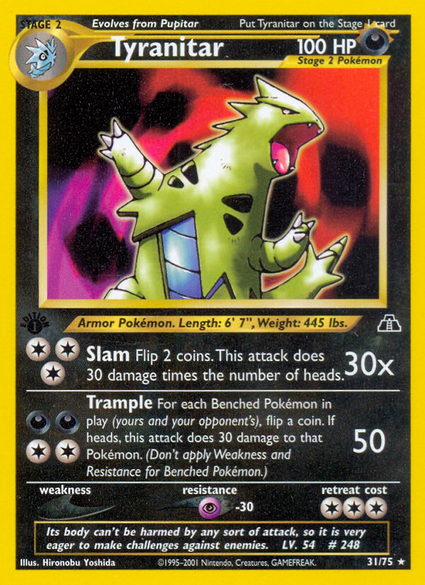 Tyranitar (31/75) [Neo Discovery 1st Edition] | Play N Trade Winnipeg