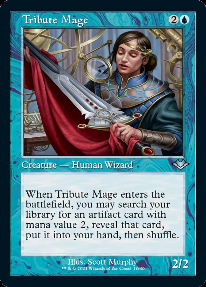 Tribute Mage (Retro Foil Etched) [Modern Horizons 2] | Play N Trade Winnipeg