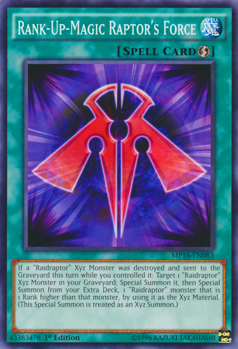 Rank-Up-Magic Raptor's Force [MP16-EN083] Common | Play N Trade Winnipeg