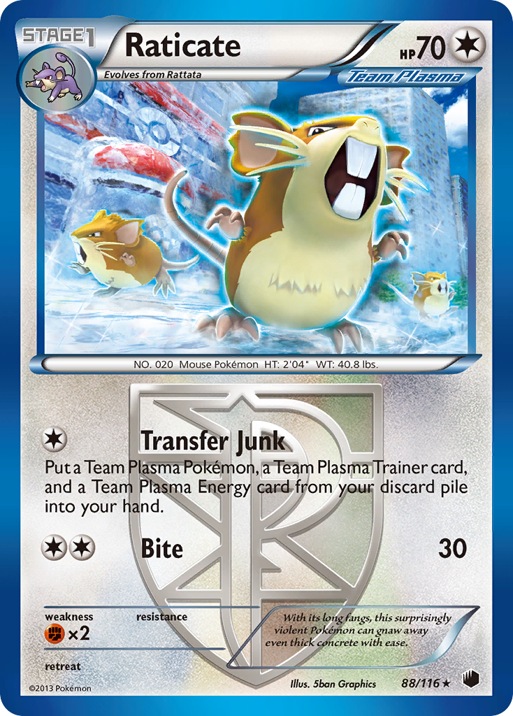 Raticate (88/116) [Black & White: Plasma Freeze] | Play N Trade Winnipeg