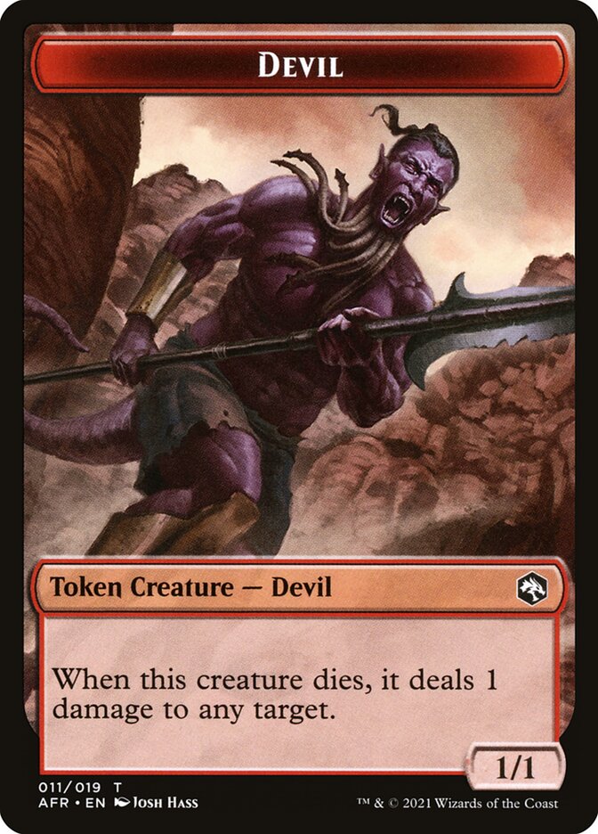 Devil // Icingdeath, Frost Tongue Double-sided Token [Dungeons & Dragons: Adventures in the Forgotten Realms Tokens] | Play N Trade Winnipeg