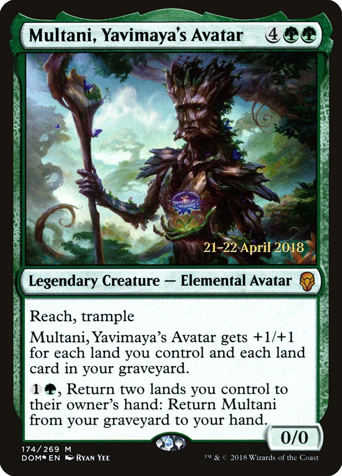 Multani, Yavimaya's Avatar  [Dominaria Prerelease Promos] | Play N Trade Winnipeg