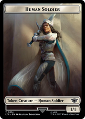 Human Soldier (0014) // Food (0022) Double-Sided Token (Surge Foil) [The Lord of the Rings: Tales of Middle-Earth Tokens] | Play N Trade Winnipeg