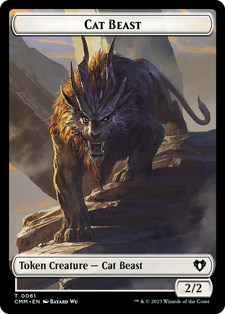 Cleric // Cat Beast Double-Sided Token [Commander Masters Tokens] | Play N Trade Winnipeg