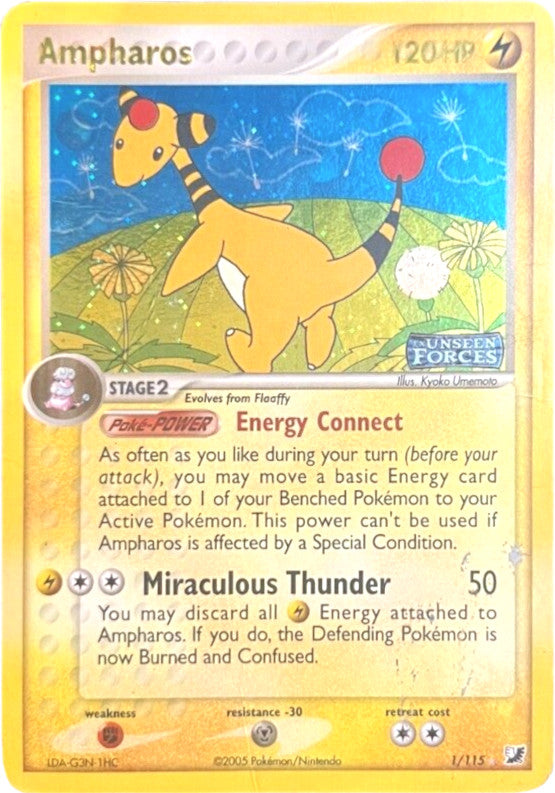 Ampharos (1/115) (Stamped) [EX: Unseen Forces] | Play N Trade Winnipeg