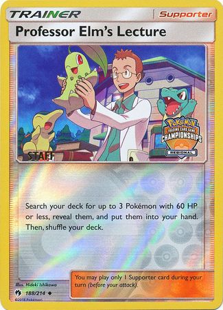 Professor Elm's Lecture (188/214) (Regional Championship Promo Staff) [Sun & Moon: Lost Thunder] | Play N Trade Winnipeg