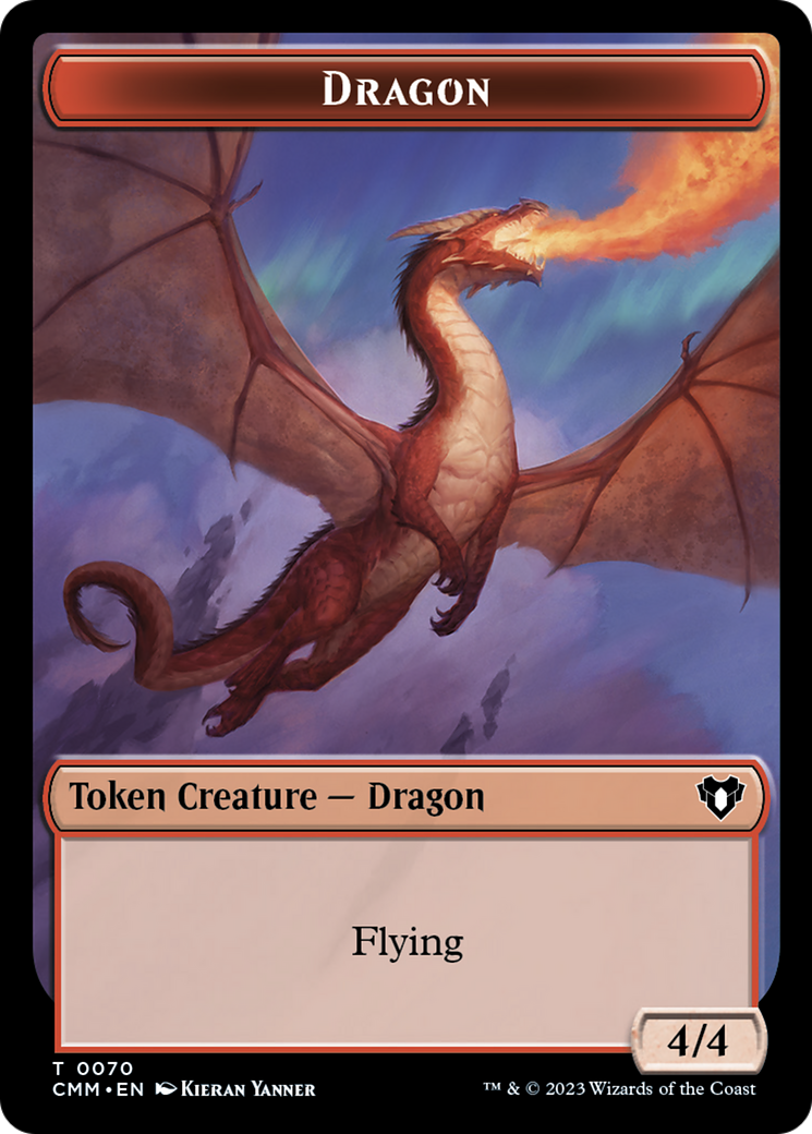 Dragon // Kor Ally Double-Sided Token [Commander Masters Tokens] | Play N Trade Winnipeg