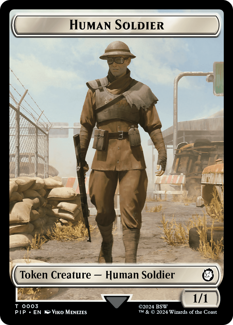 Copy // Human Soldier Double-Sided Token [Fallout Tokens] | Play N Trade Winnipeg