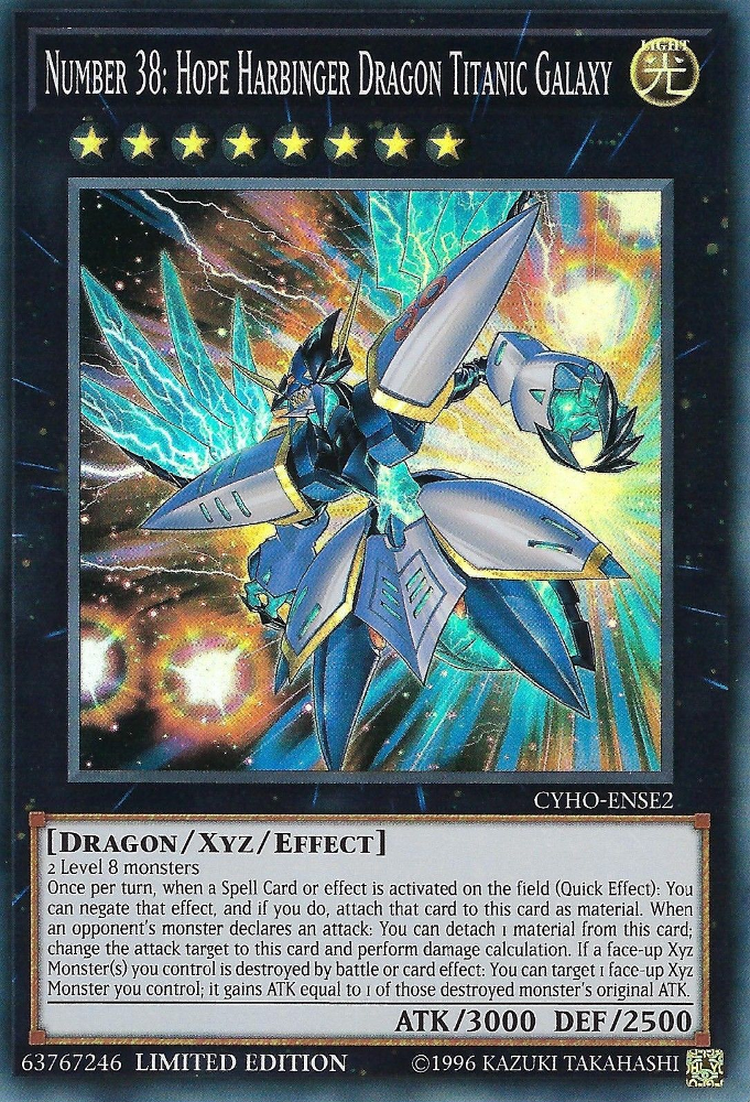 Number 38: Hope Harbinger Dragon Titanic Galaxy [CYHO-ENSE2] Super Rare | Play N Trade Winnipeg