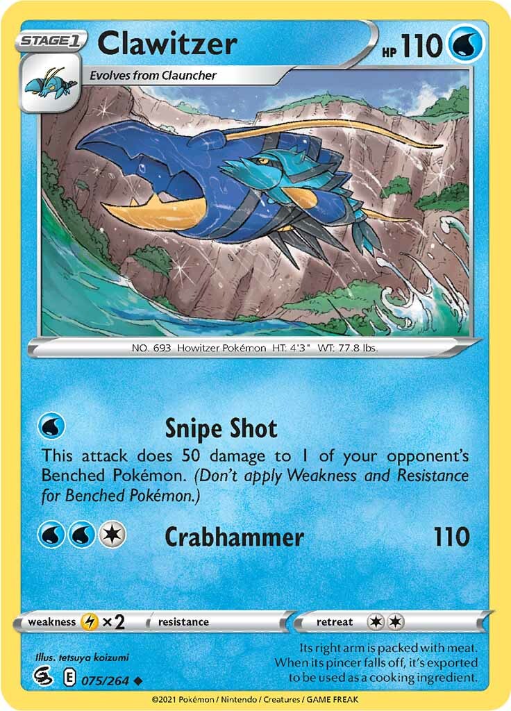 Clawitzer (075/264) [Sword & Shield: Fusion Strike] | Play N Trade Winnipeg