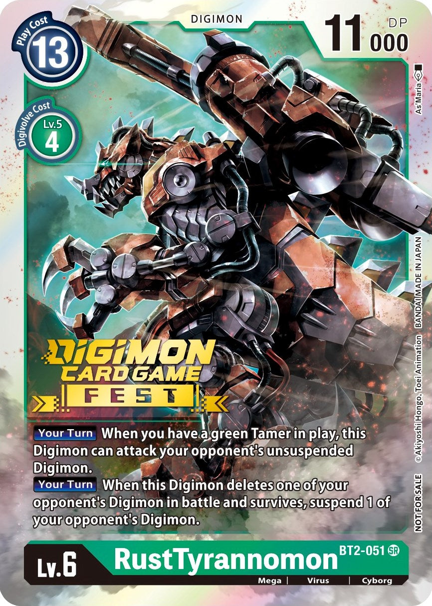 RustTyrannomon [BT2-051] (Digimon Card Game Fest 2022) [Release Special Booster Promos] | Play N Trade Winnipeg