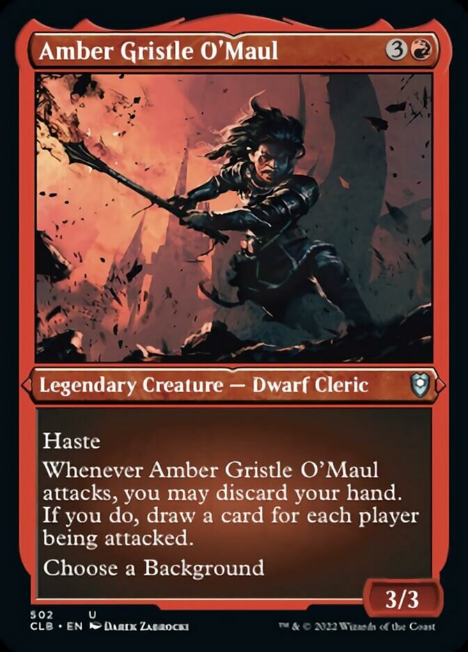 Amber Gristle O'Maul (Foil Etched) [Commander Legends: Battle for Baldur's Gate] | Play N Trade Winnipeg