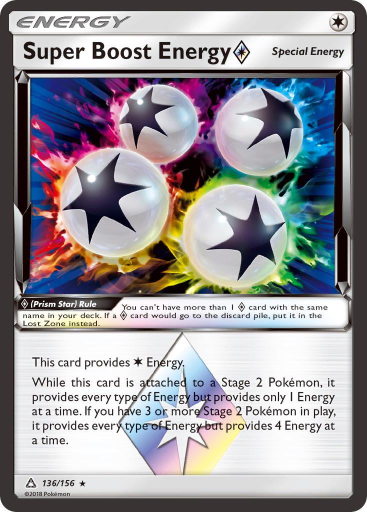 Super Boost Energy (136/156) (Prism Star) [Sun & Moon: Ultra Prism] | Play N Trade Winnipeg