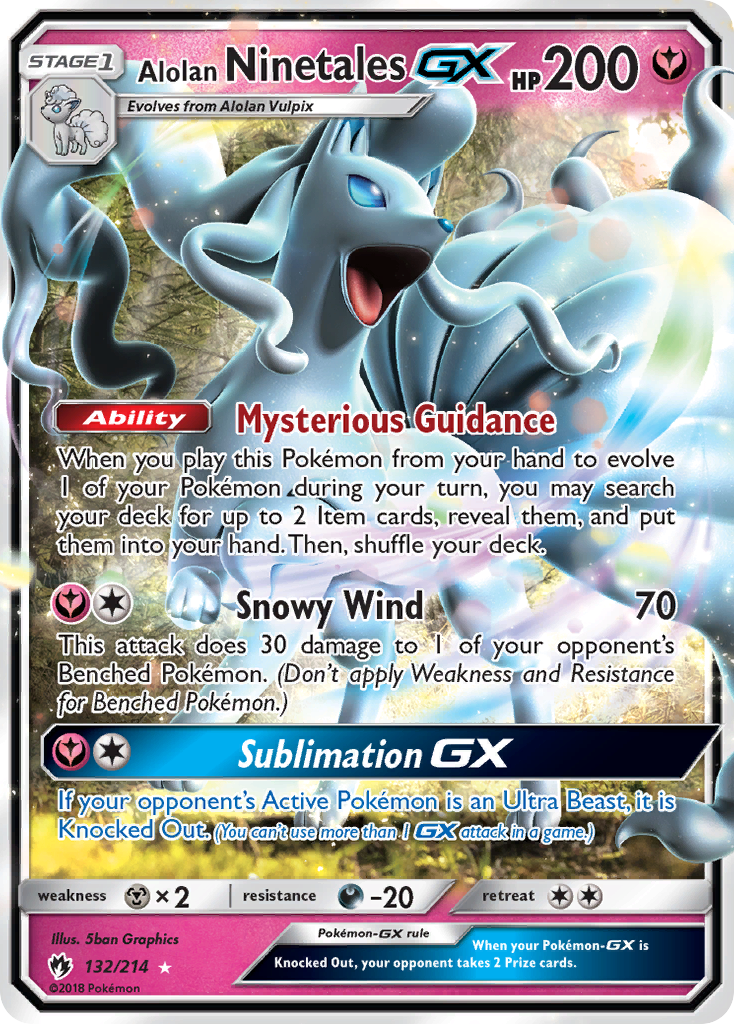 Alolan Ninetales GX (132/214) [Sun & Moon: Lost Thunder] | Play N Trade Winnipeg