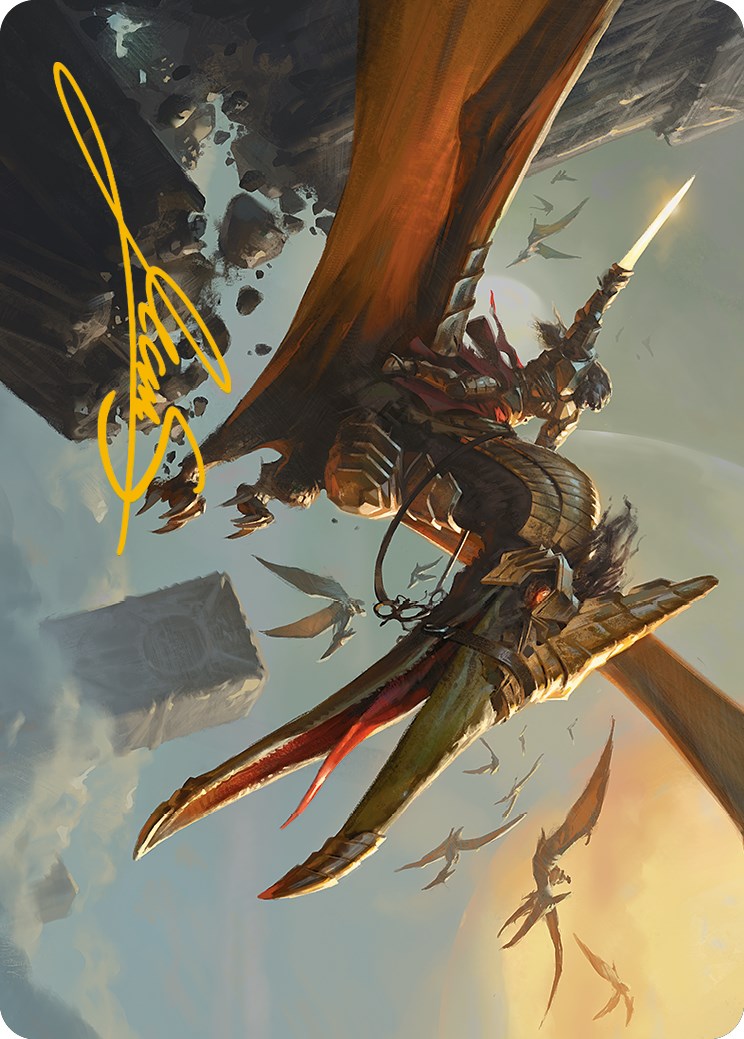 Skyhunter Strike Force Art Card (Gold-Stamped Signature) [Phyrexia: All Will Be One Art Series] | Play N Trade Winnipeg