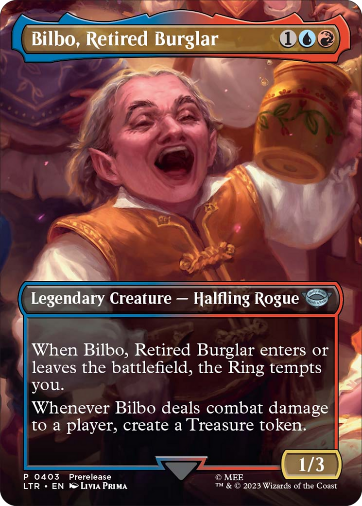 Bilbo, Retired Burglar (Borderless Alternate Art) [The Lord of the Rings: Tales of Middle-Earth] | Play N Trade Winnipeg