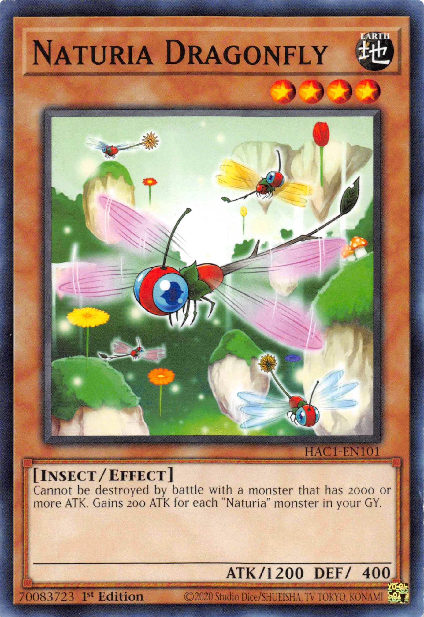 Naturia Dragonfly (Duel Terminal) [HAC1-EN101] Parallel Rare | Play N Trade Winnipeg