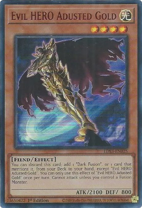 Evil HERO Adusted Gold (Red) [LDS3-EN025] Ultra Rare | Play N Trade Winnipeg