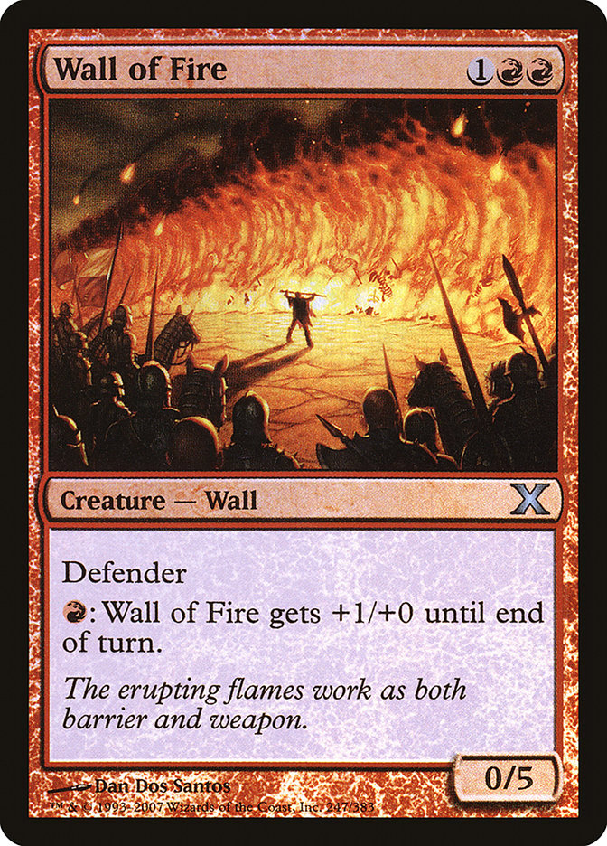 Wall of Fire (Premium Foil) [Tenth Edition] | Play N Trade Winnipeg