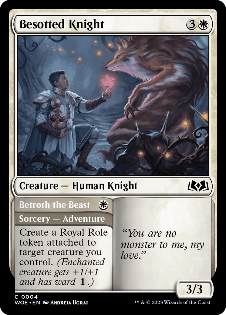 Besotted Knight // Betroth the Beast [Wilds of Eldraine] | Play N Trade Winnipeg