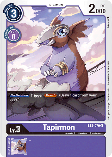 Tapirmon [BT2-070] [Release Special Booster Ver.1.0] | Play N Trade Winnipeg