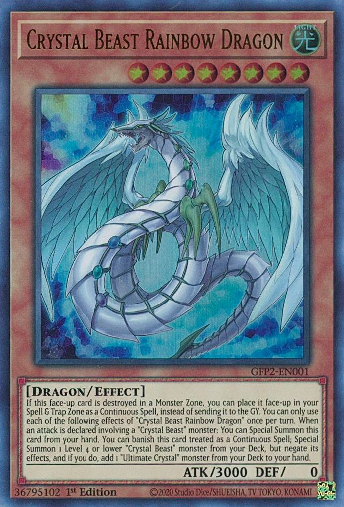 Crystal Beast Rainbow Dragon [GFP2-EN001] Ultra Rare | Play N Trade Winnipeg