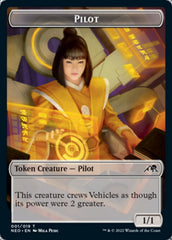 Myr // Pilot Double-sided Token [Kamigawa: Neon Dynasty Commander Tokens] | Play N Trade Winnipeg