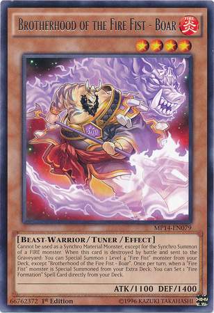 Brotherhood of the Fire Fist - Boar [MP14-EN079] Rare | Play N Trade Winnipeg