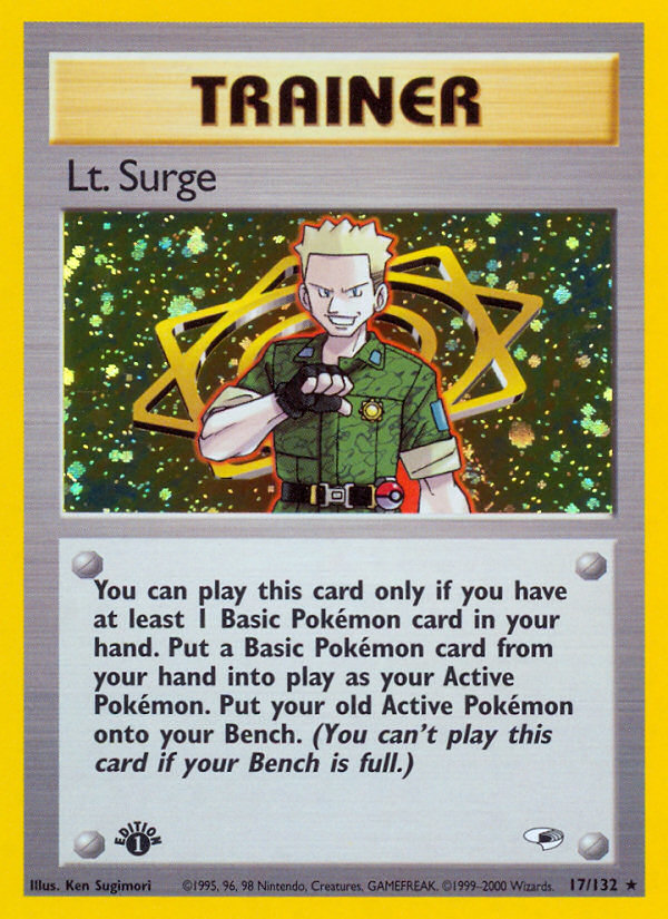 Lt. Surge (17/132) [Gym Heroes 1st Edition] | Play N Trade Winnipeg