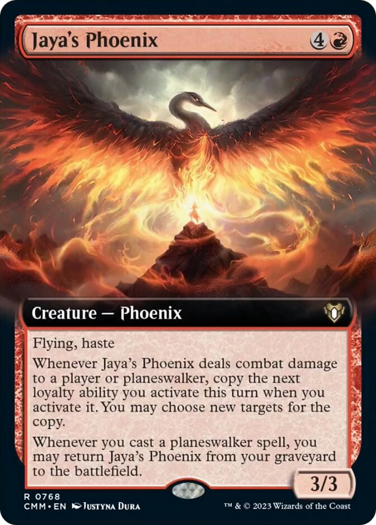 Jaya's Phoenix (Extended Art) [Commander Masters] | Play N Trade Winnipeg