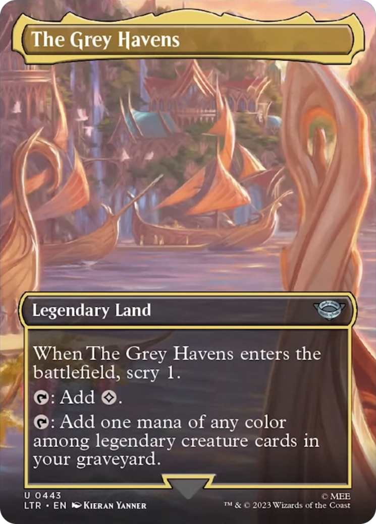 The Grey Havens (Borderless Alternate Art) [The Lord of the Rings: Tales of Middle-Earth] | Play N Trade Winnipeg