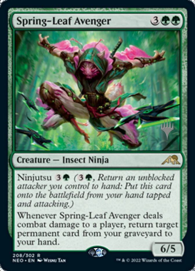 Spring-Leaf Avenger (Promo Pack) [Kamigawa: Neon Dynasty Promos] | Play N Trade Winnipeg