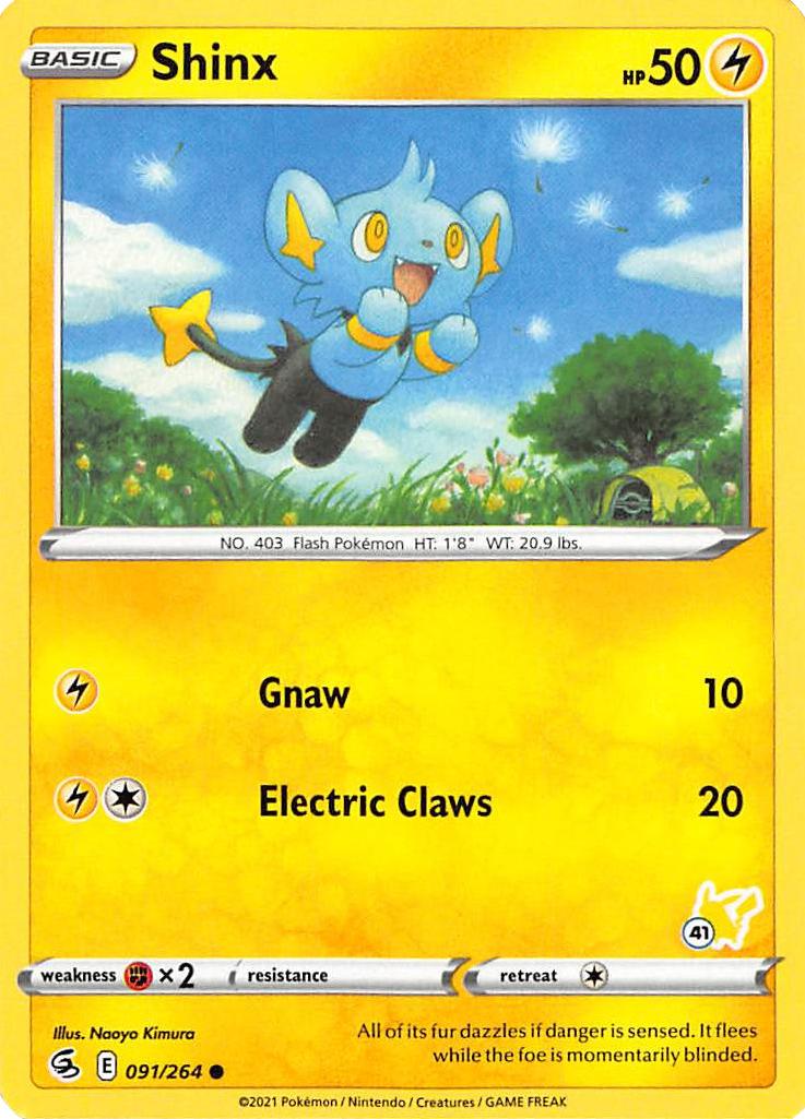 Shinx (091/264) (Pikachu Stamp #41) [Battle Academy 2022] | Play N Trade Winnipeg