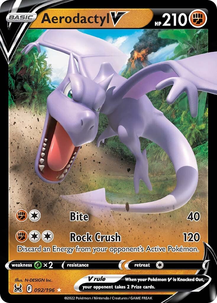 Aerodactyl V (092/196) [Sword & Shield: Lost Origin] | Play N Trade Winnipeg