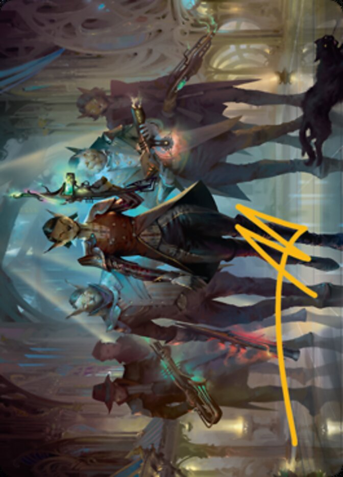Family's Favor Art Card (Gold-Stamped Signature) [Streets of New Capenna Art Series] | Play N Trade Winnipeg