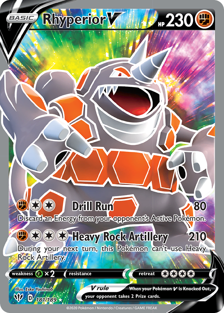 Rhyperior V (181/189) [Sword & Shield: Darkness Ablaze] | Play N Trade Winnipeg