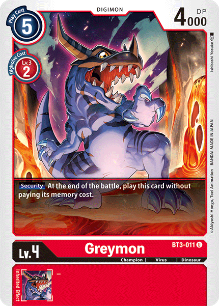 Greymon [BT3-011] [Release Special Booster Ver.1.5] | Play N Trade Winnipeg