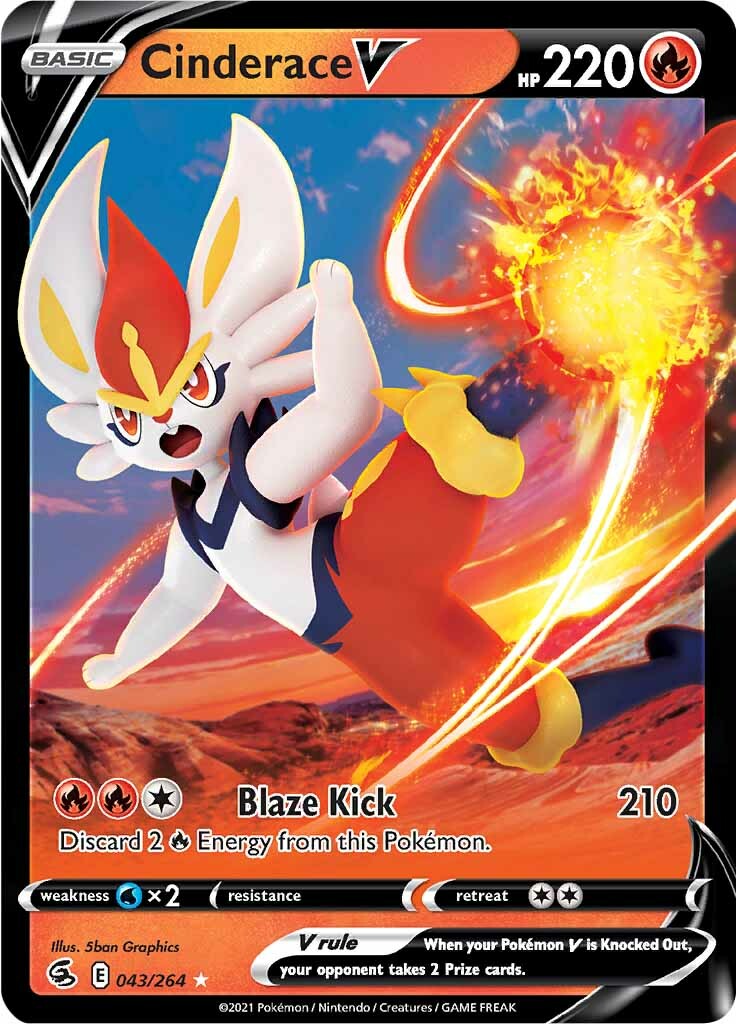 Cinderace V (043/264) [Sword & Shield: Fusion Strike] | Play N Trade Winnipeg