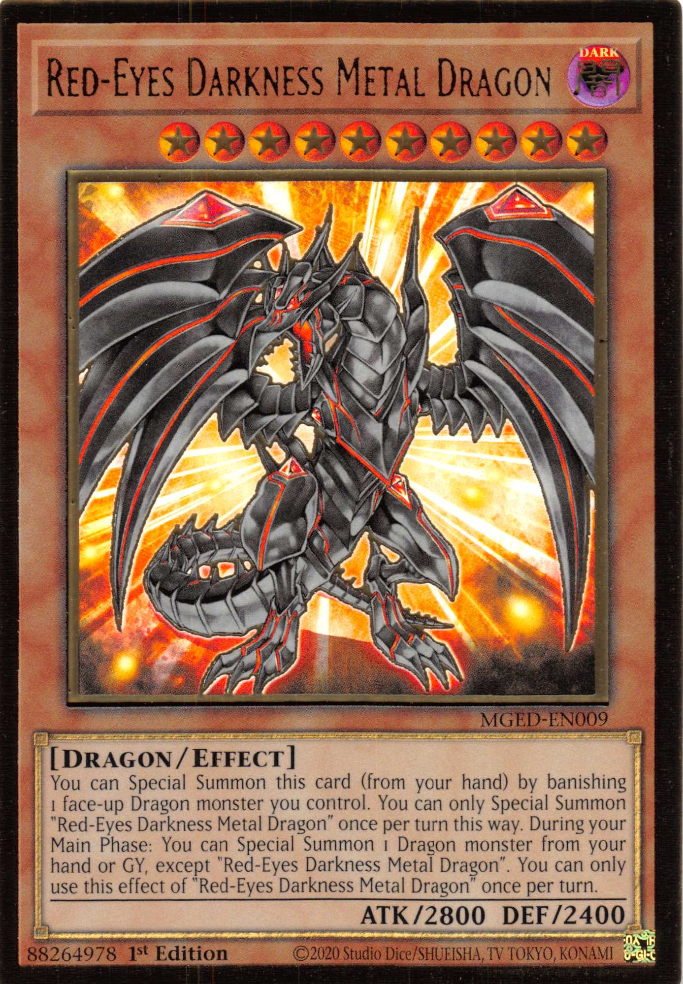 Red-Eyes Darkness Metal Dragon [MGED-EN009] Gold Rare | Play N Trade Winnipeg