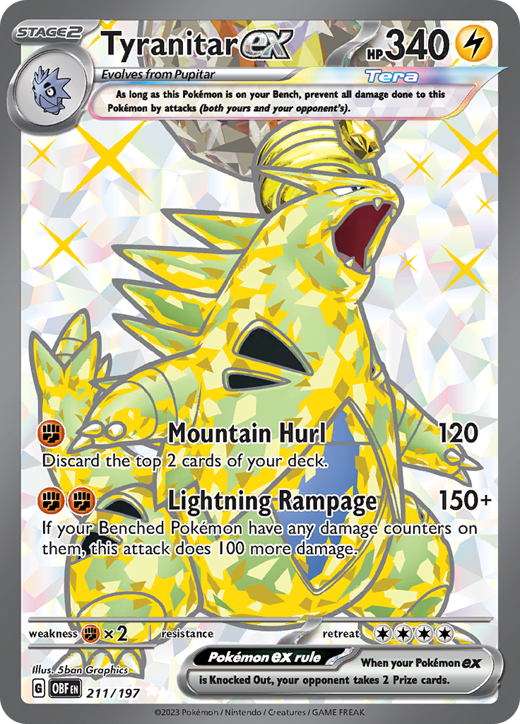 Tyranitar ex (211/197) [Scarlet & Violet: Obsidian Flames] | Play N Trade Winnipeg