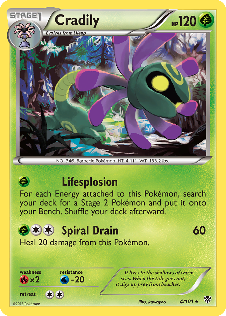 Cradily (4/101) [Black & White: Plasma Blast] | Play N Trade Winnipeg