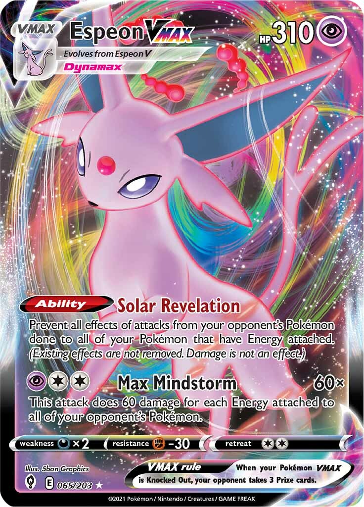 Espeon VMAX (065/203) [Sword & Shield: Evolving Skies] | Play N Trade Winnipeg