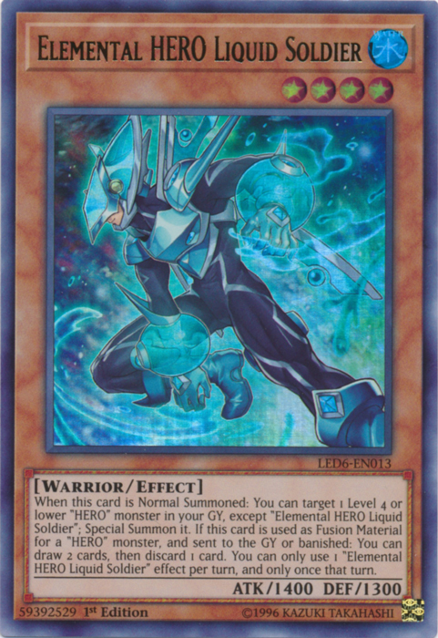 Elemental Hero Liquid Soldier [LED6-EN013] Ultra Rare | Play N Trade Winnipeg