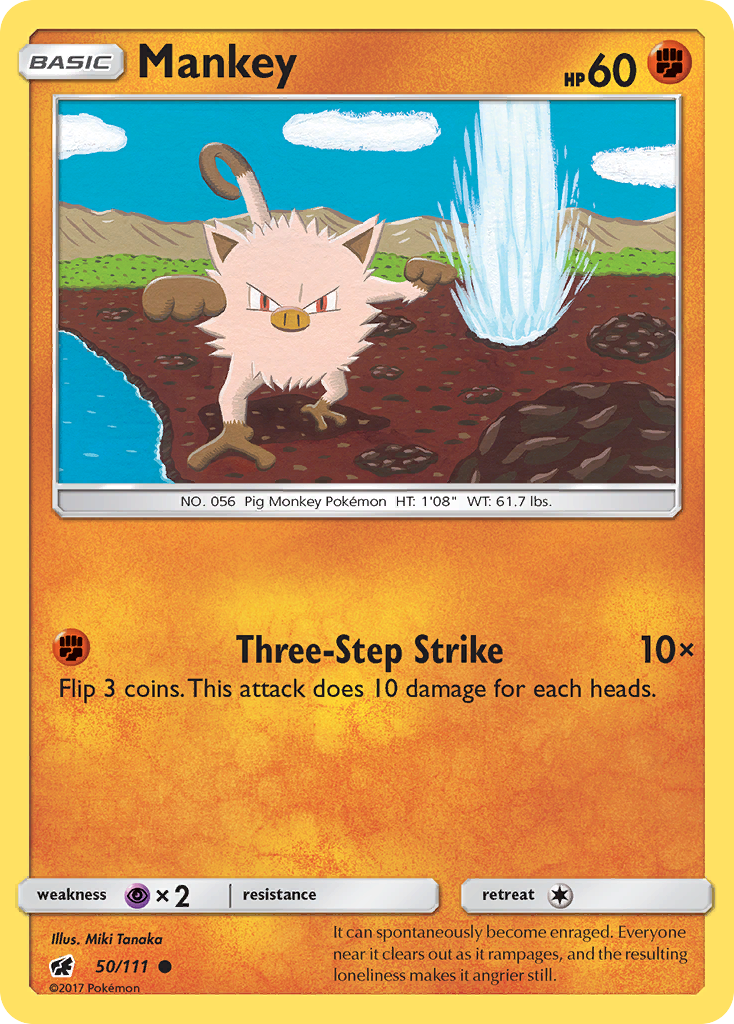 Mankey (50/111) [Sun & Moon: Crimson Invasion] | Play N Trade Winnipeg