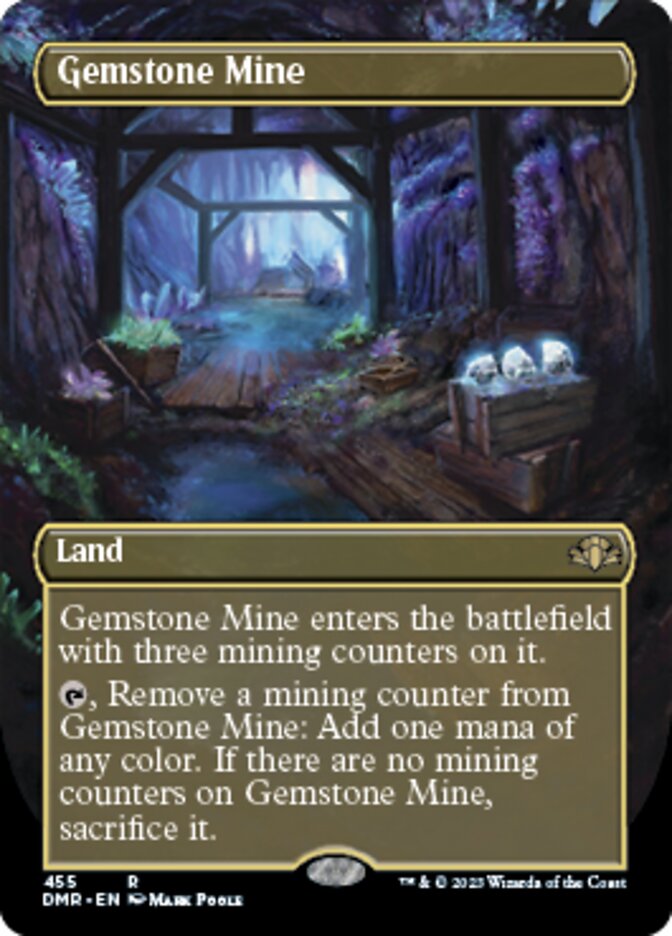 Gemstone Mine (Borderless Alternate Art) [Dominaria Remastered] | Play N Trade Winnipeg