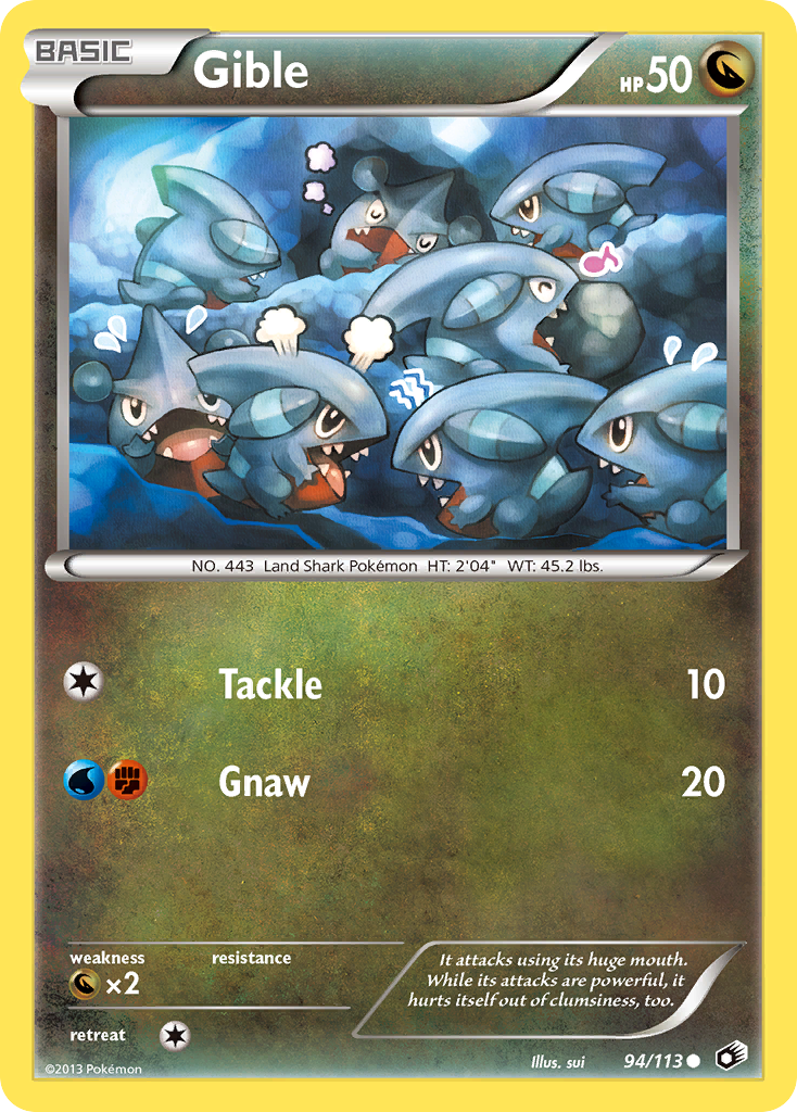 Gible (94/113) [Black & White: Legendary Treasures] | Play N Trade Winnipeg